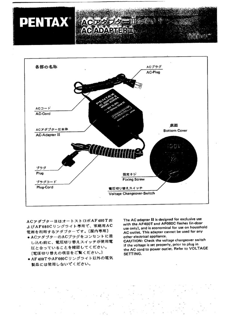 Pentax AC Adapter II Manual de usuario