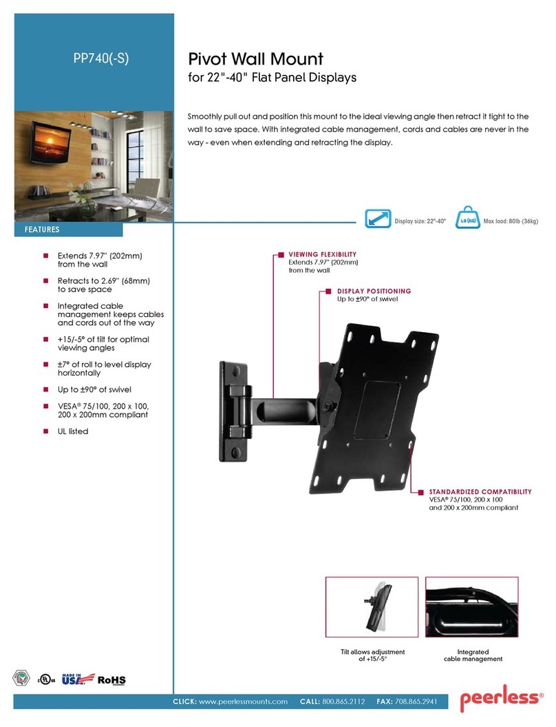 PEERLESS PARAMOUNT PP740 Manual de usuario