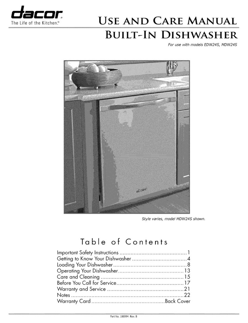 Dacor EDW24S Manual de usuario