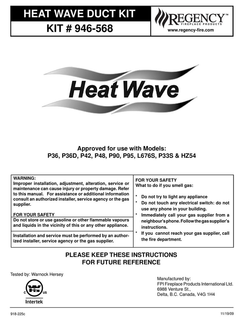 Regency Heatwave P36 Manual de usuario