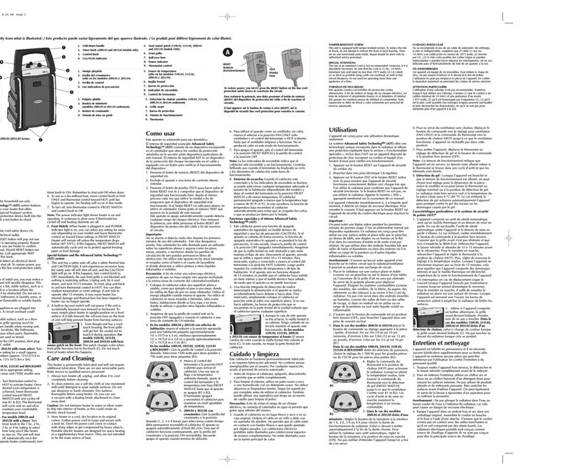 Black & Decker 100UH series Instrucciones de instalación