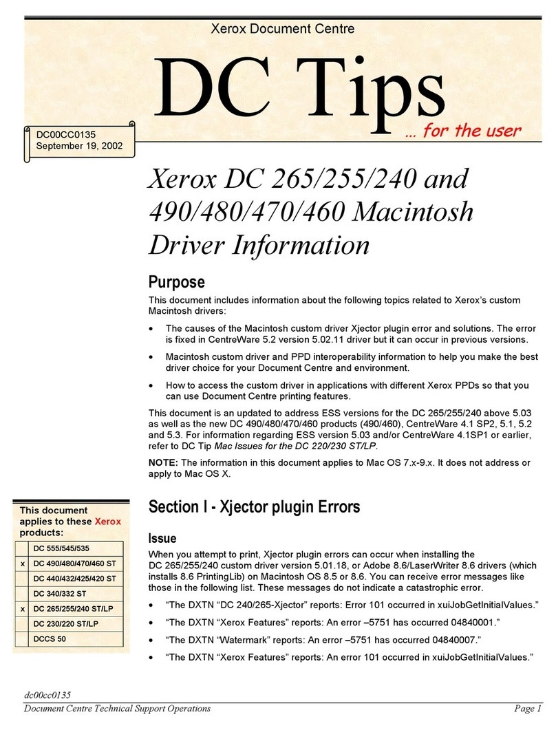 Xerox 265 DC Guía de configuración rápida