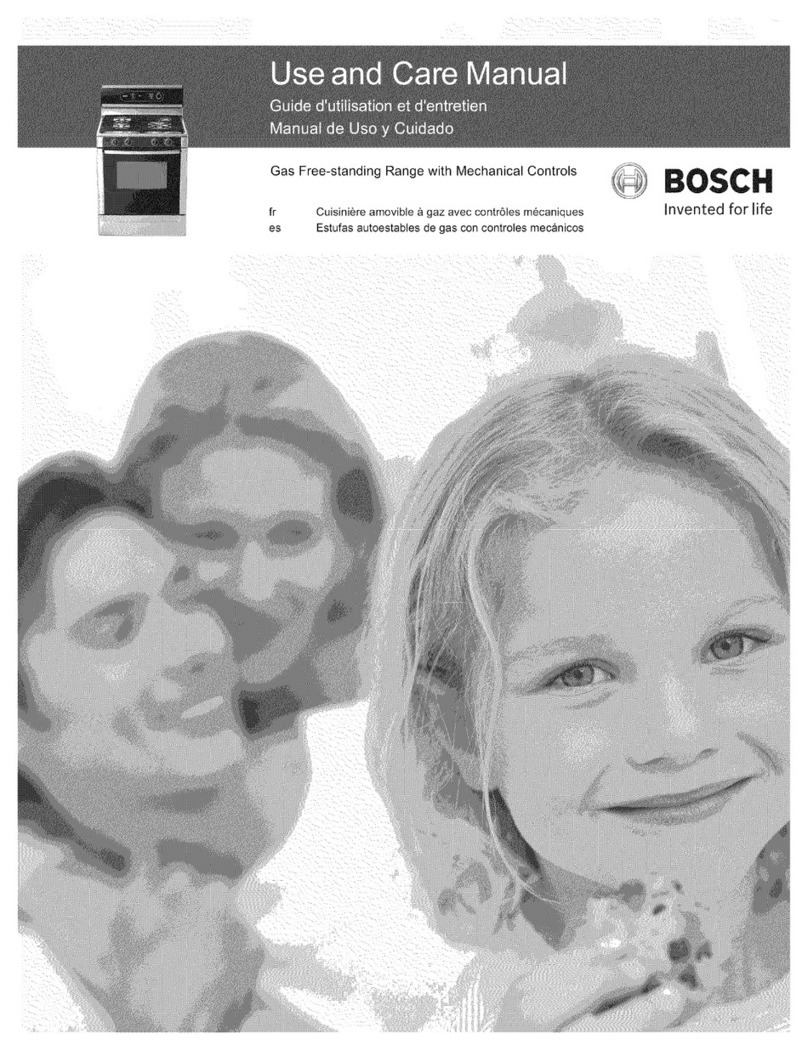 Bosch GAS RANGE Manual de usuario