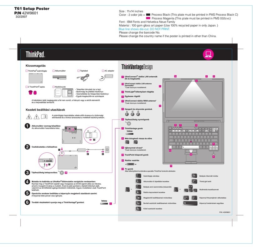 Lenovo ThinkPad T61 Manual de usuario