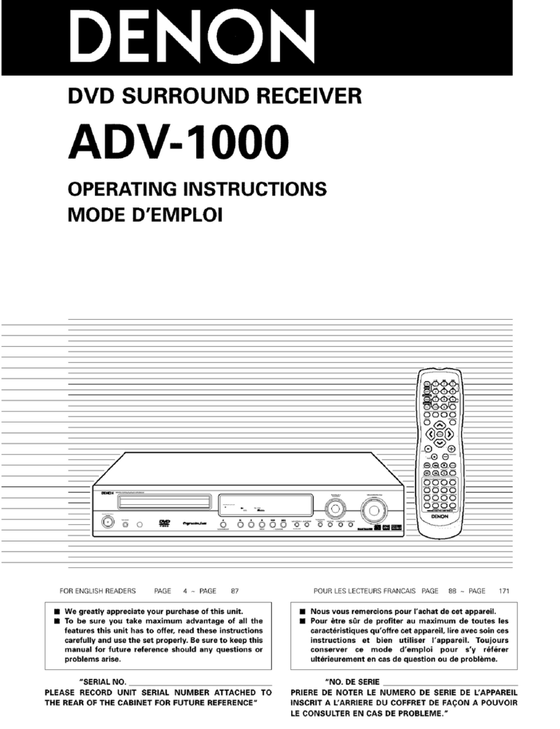 Denon ADV-1000 Manual de usuario Denon ADV-1000 Manual de usuario