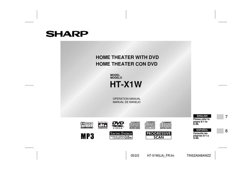 Sharp HT-X1W Manual de usuario