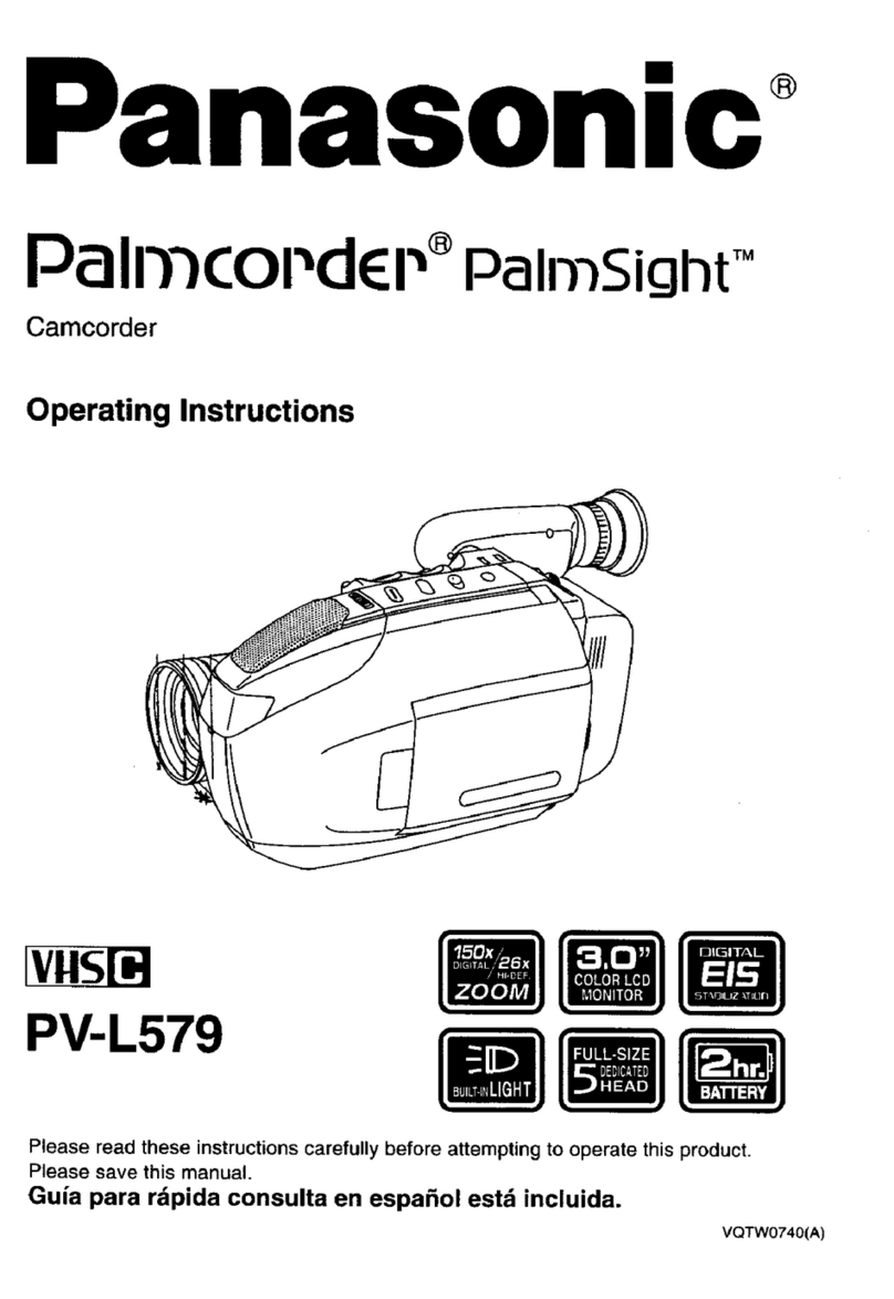 Panasonic Palmcoder Palmsight PV-L579 Manual de usuario Panasonic Palmcoder Palmsight PV-L579 Manual de usuario
