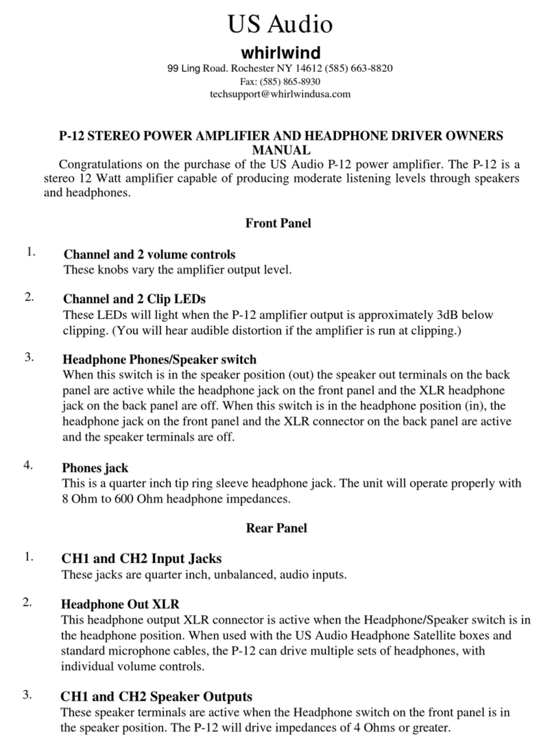Whirlwind P-12 Manual de usuario