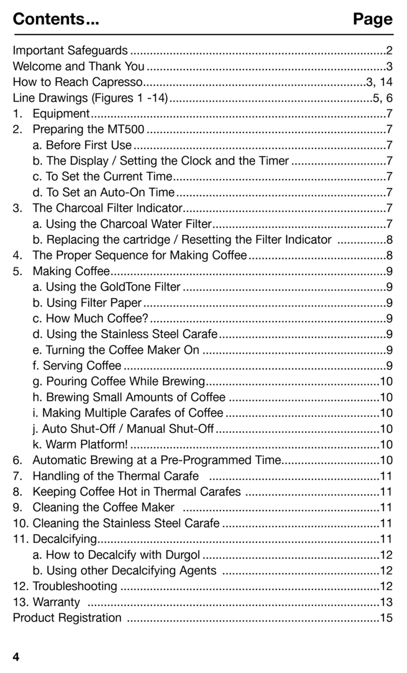 Capresso MT500 Manual de usuario Capresso MT500 Manual de usuario