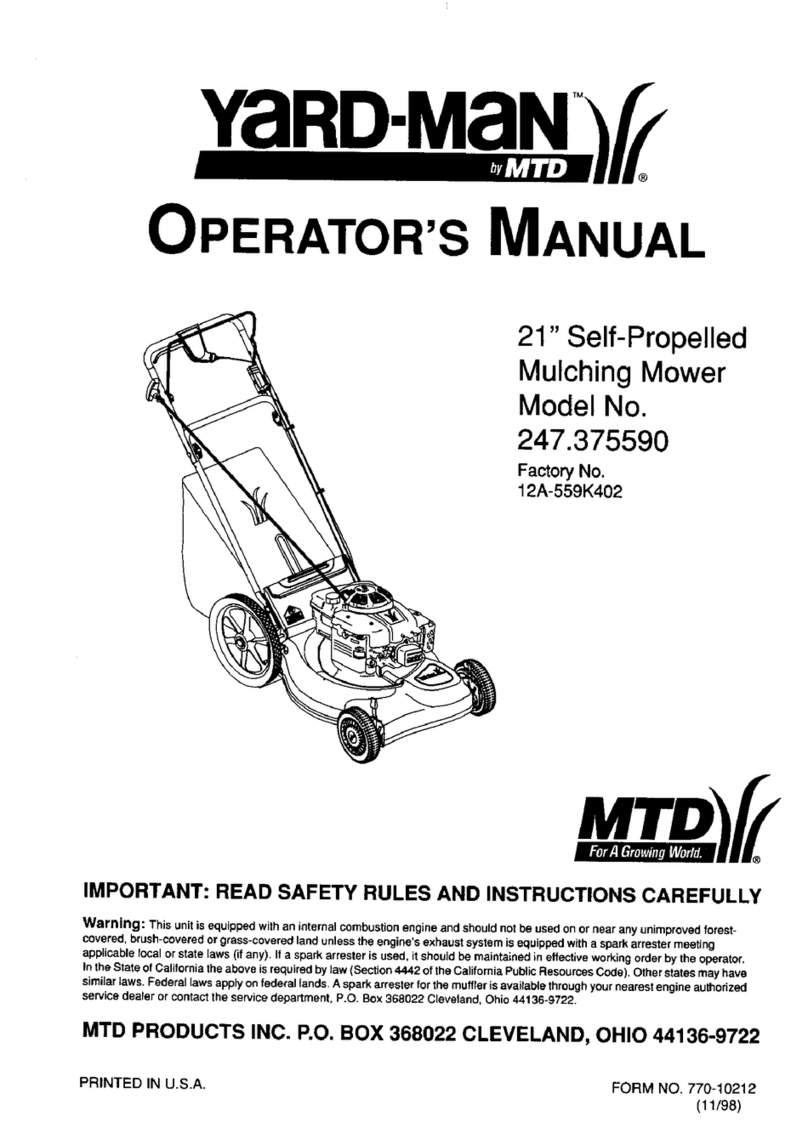 Yard-Man 247.375590 Manual de usuario Yard-Man 247.375590 Manual de usuario