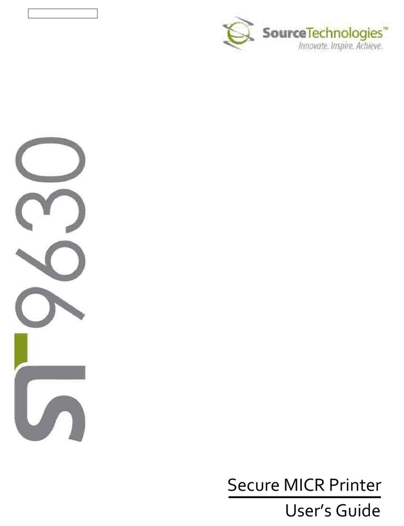 Source Technologies SECURE MICR PRINTER ST9630 Manual de usuario
