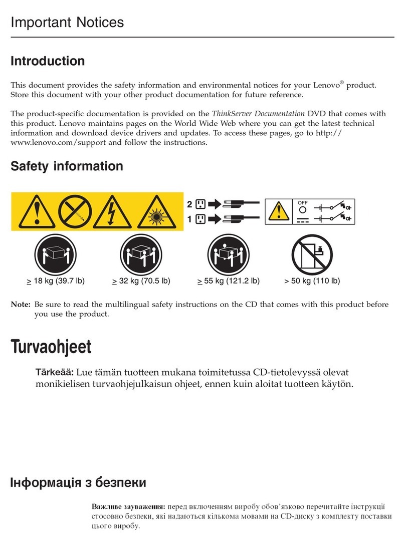 Lenovo THINKSERVER RS210 Manual de operación y mantenimiento