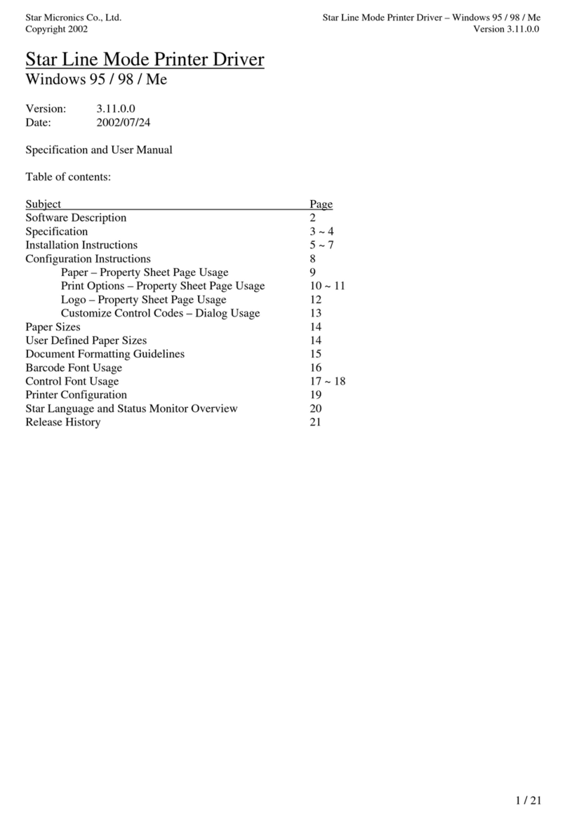 Star Micronics Star Line Mode Printer Driver Instrucciones de instalación