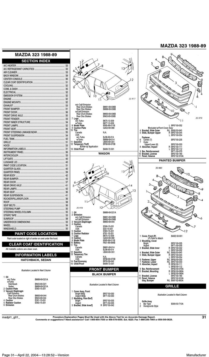 Mazda 323 Protege Manual de usuario
