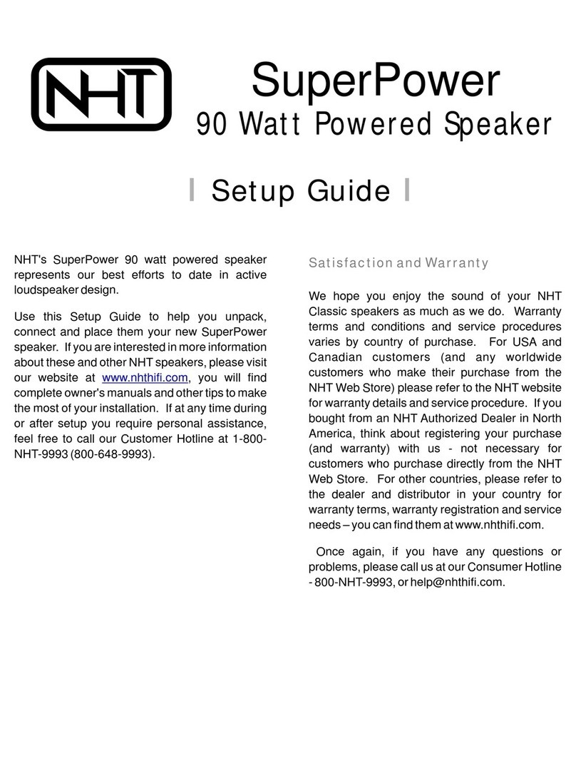 NHT SuperPower Manual de usuario