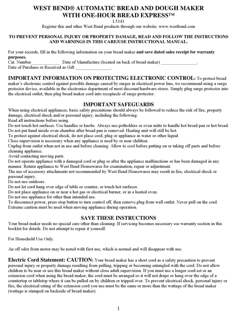 West Bend L5141 Manual de usuario