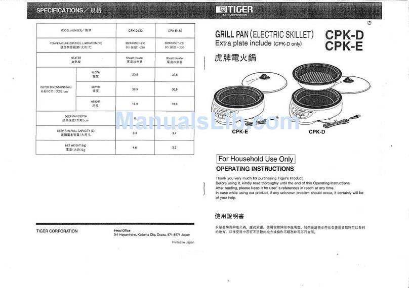 Tiger CPK-D Manual de usuario