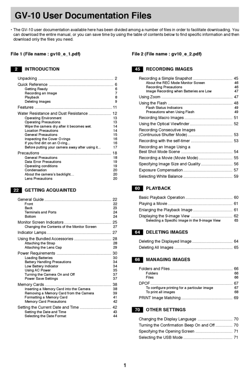 Casio GV-10 Manual de usuario