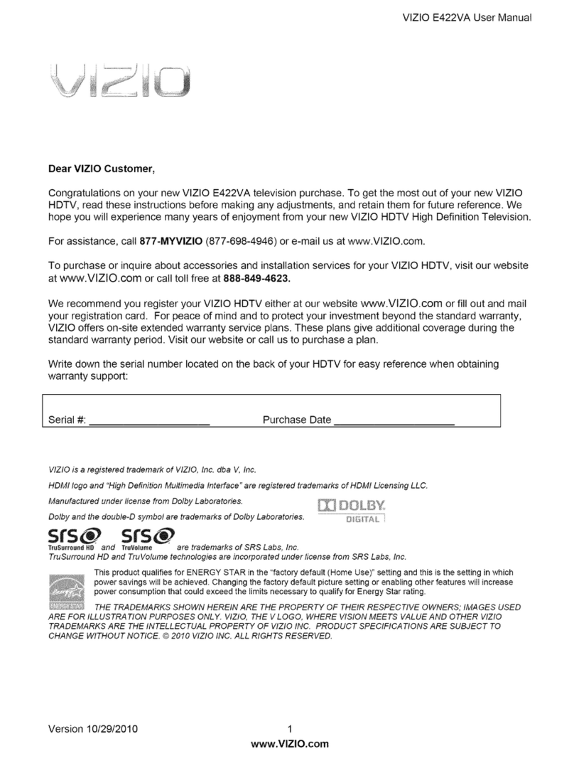 Vizio E422VA Manual de usuario