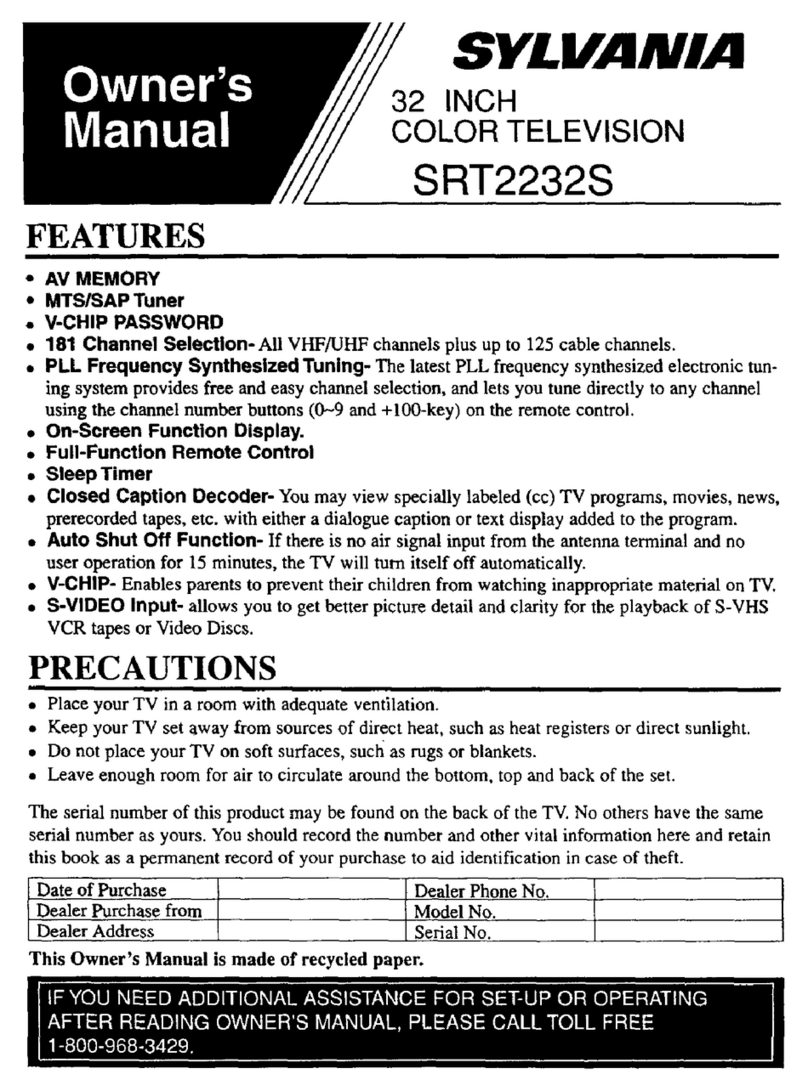 Sylvania SRT2232S Manual de usuario Sylvania SRT2232S Manual de usuario