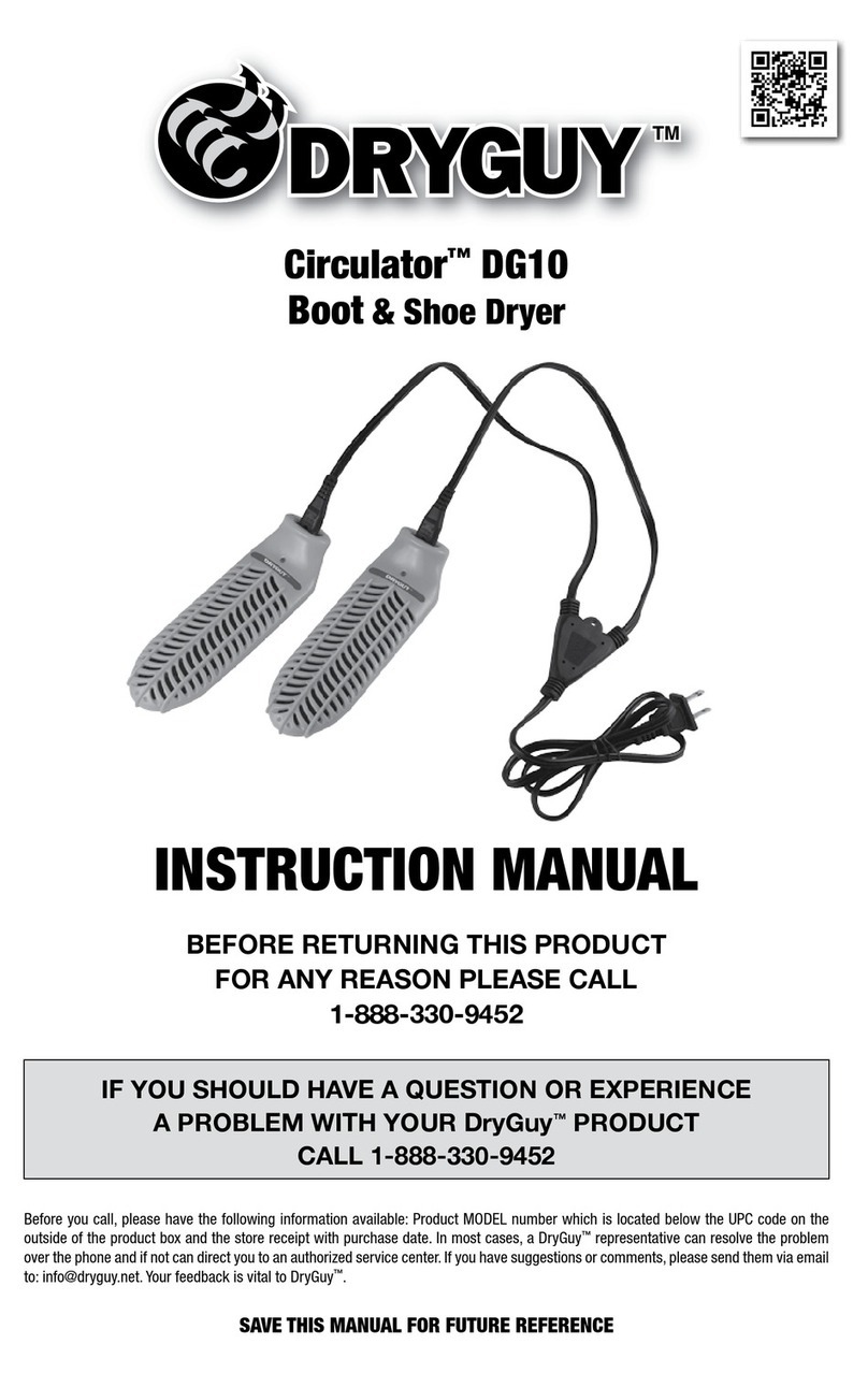 DryGuy Circulator DG10 Manual de usuario DryGuy Circulator DG10 Manual de usuario