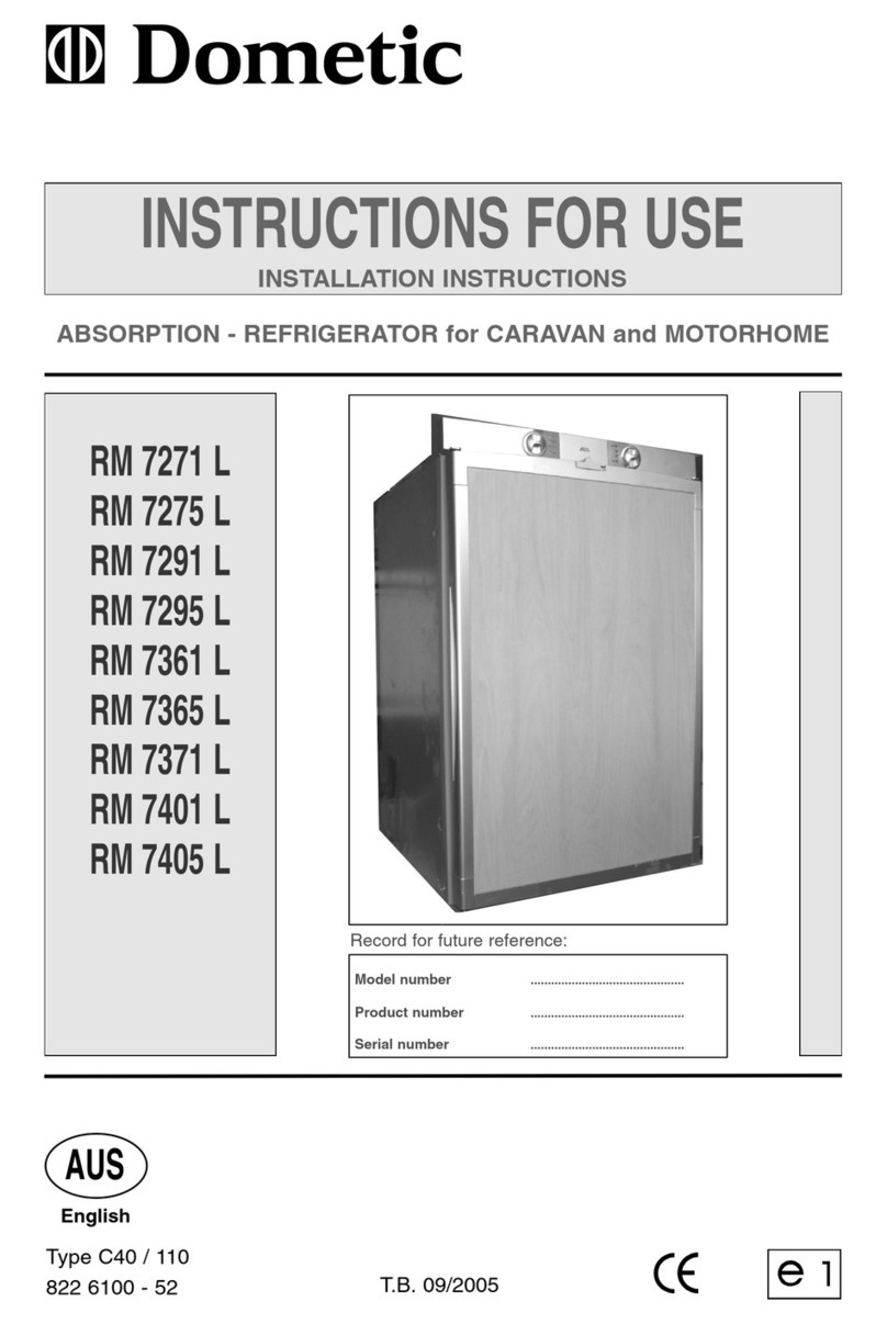 Dometic RM 7271 L Manual de usuario
