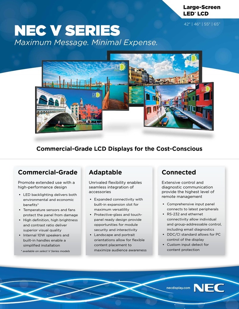 NEC MultiSync V463 Manual de usuario
