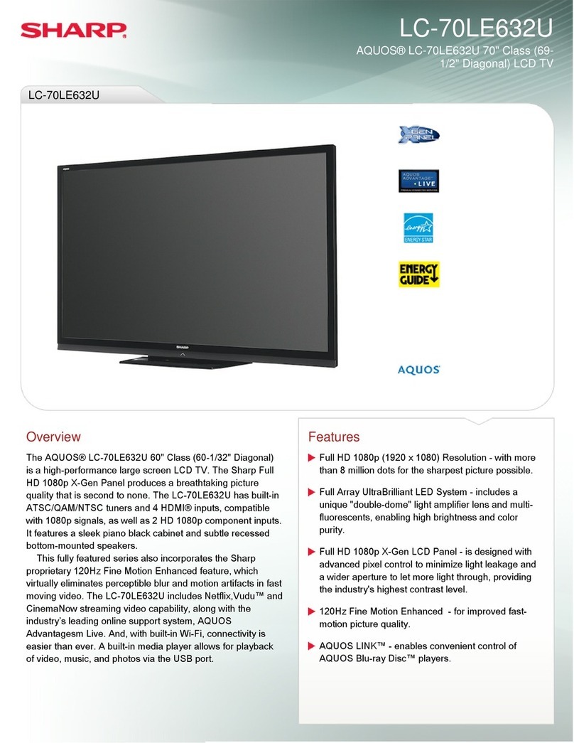 Sharp LC-70LE632U Manual de usuario