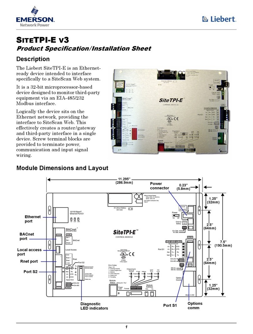 Emerson SITETPI-E V3 Manual de usuario