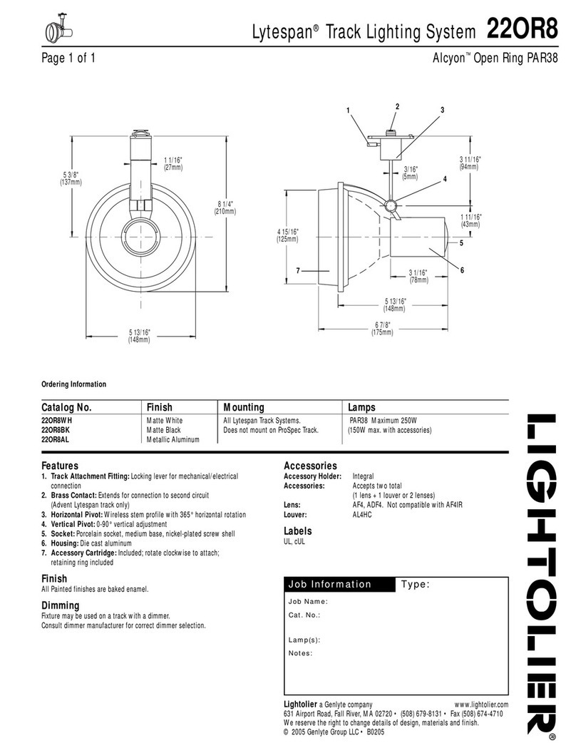 Lightolier Lytespan 22OR8 Manual de usuario Lightolier Lytespan 22OR8 Manual de usuario