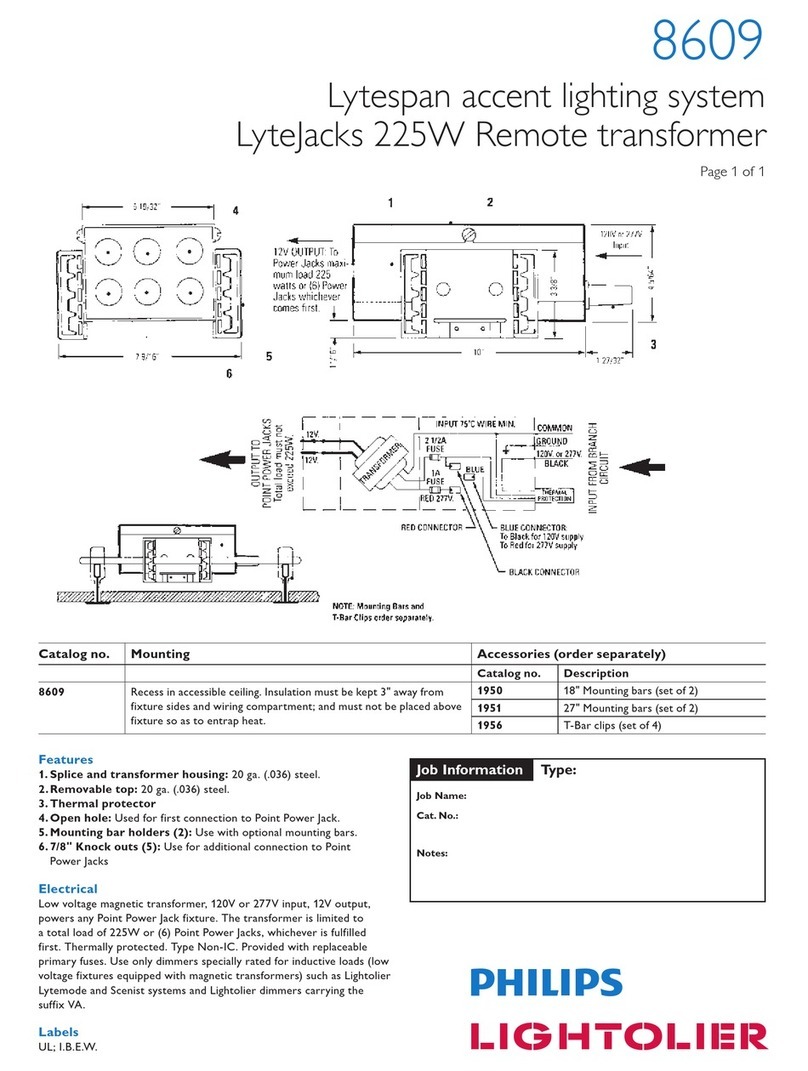 Lightolier 8609 Manual de usuario Lightolier 8609 Manual de usuario