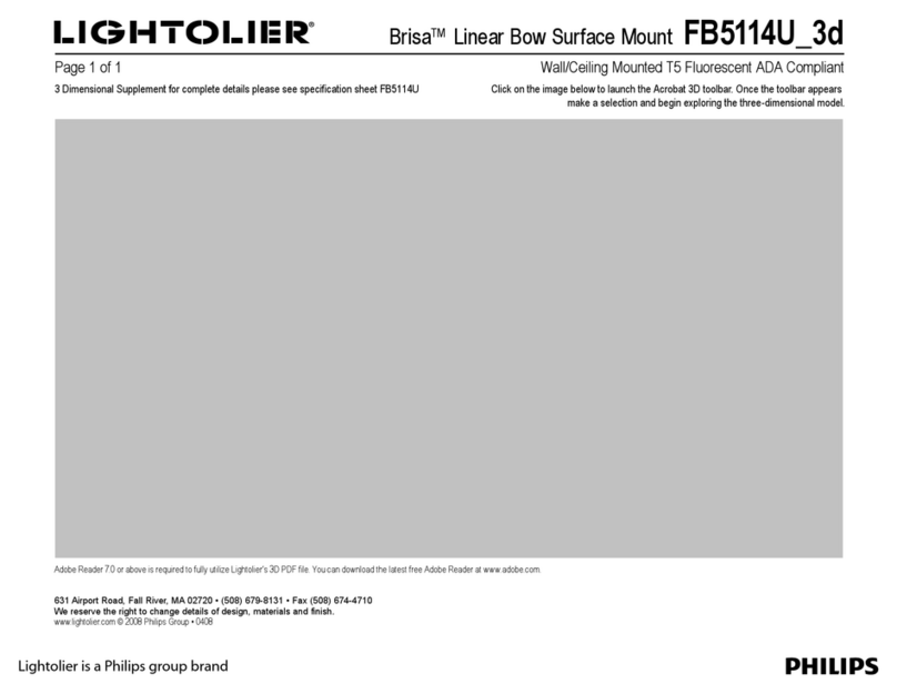 Lightolier Brisa FB5114U_3d Manual de usuario Lightolier Brisa FB5114U_3d Manual de usuario