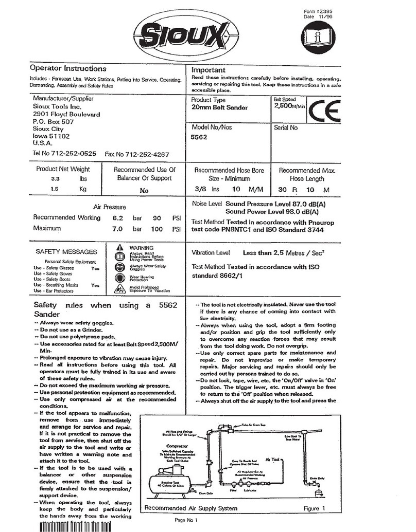 Sioux Tools 5562 Especificaciones
