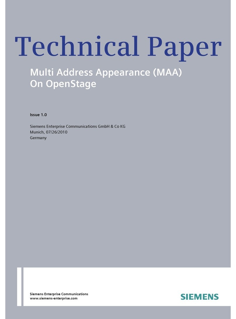 Siemens Multi Address Appearance (MAA) On OpenStage Guía de referencia rápida Siemens Multi Address Appearance (MAA) On OpenStage Guía de referencia rápida