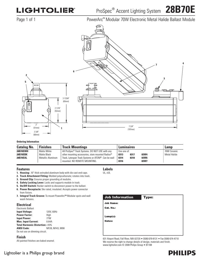 Lightolier ProSpec 28B70E Manual de usuario