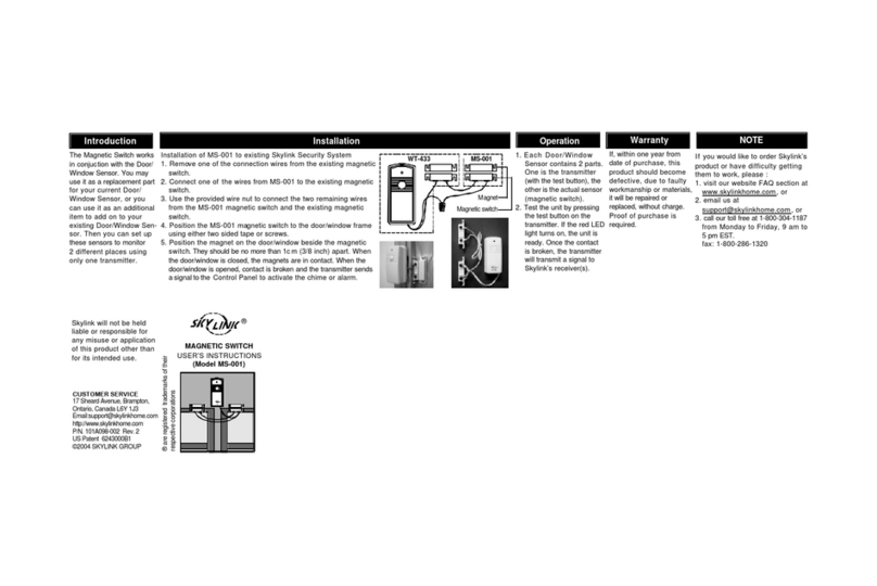 SkyLink MS-001 Manual de usuario SkyLink MS-001 Manual de usuario