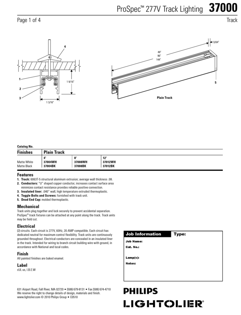 Lightolier ProSpec 37000 Manual de usuario Lightolier ProSpec 37000 Manual de usuario