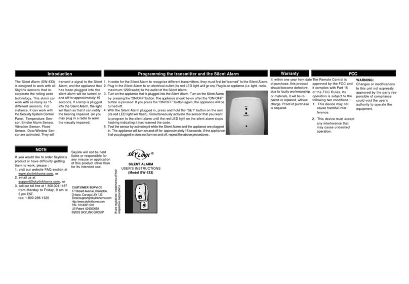 SkyLink SW-433 Manual de usuario