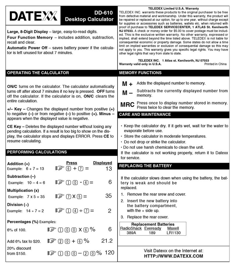 Datexx DD-610 Manual de usuario