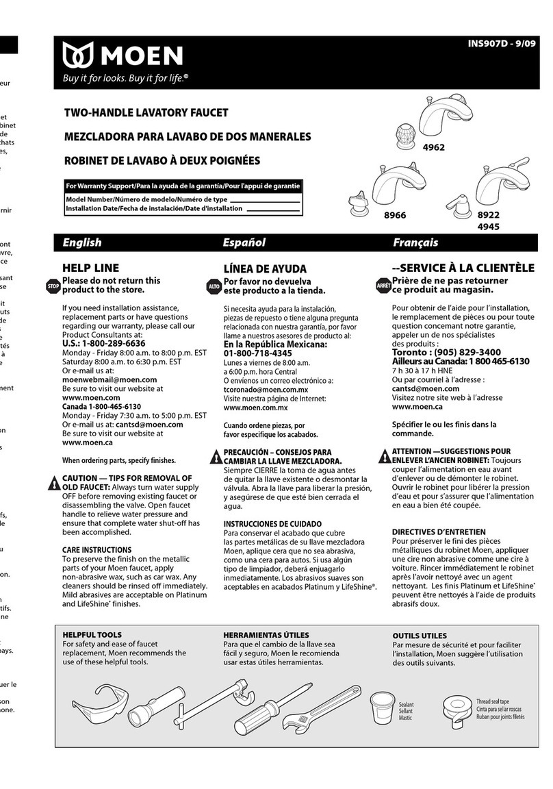 Moen 4962 Manual de usuario