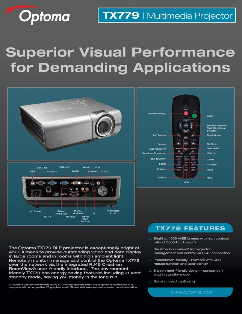 Optoma TX779 Manual de usuario