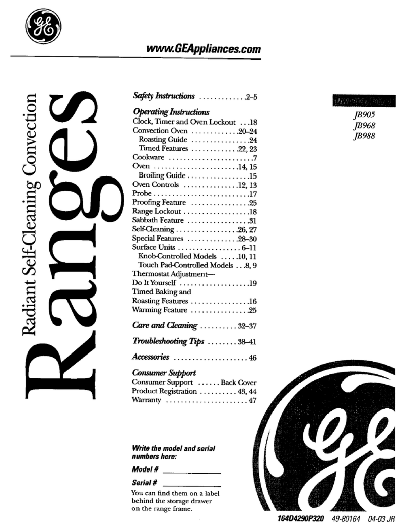 GE JB905 Manual de usuario