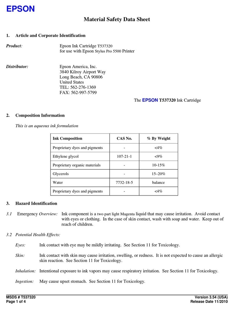 Epson T537320 Instrucciones de funcionamiento y mantenimiento