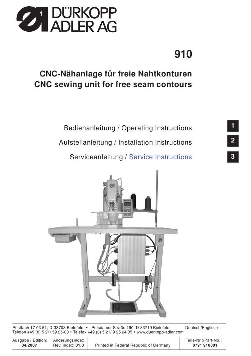 Duerkopp Adler 910 Instrucciones de funcionamiento