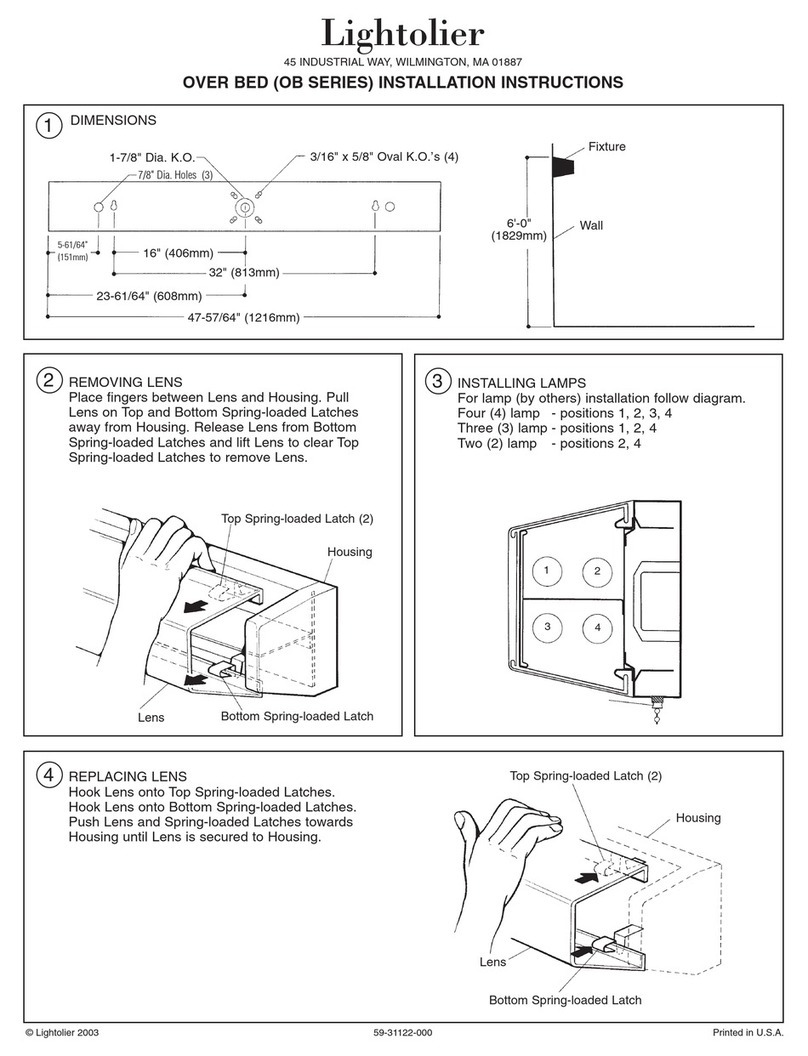 Lightolier OB Series Manual de usuario Lightolier OB Series Manual de usuario