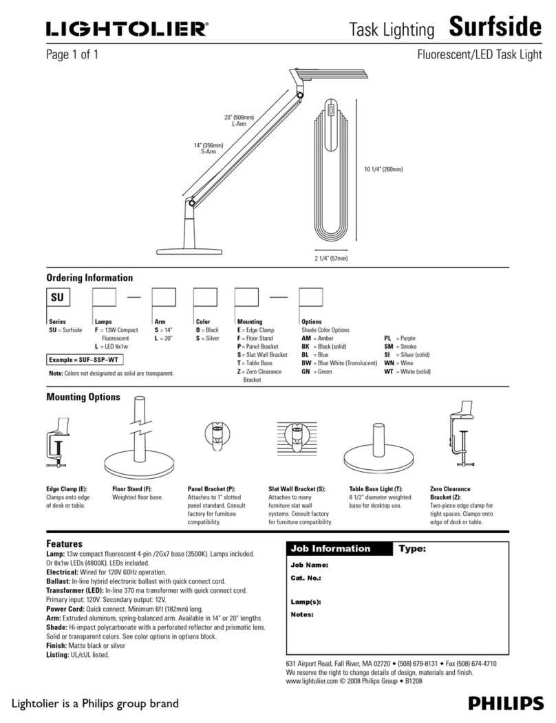 Lightolier Surfside Manual de usuario