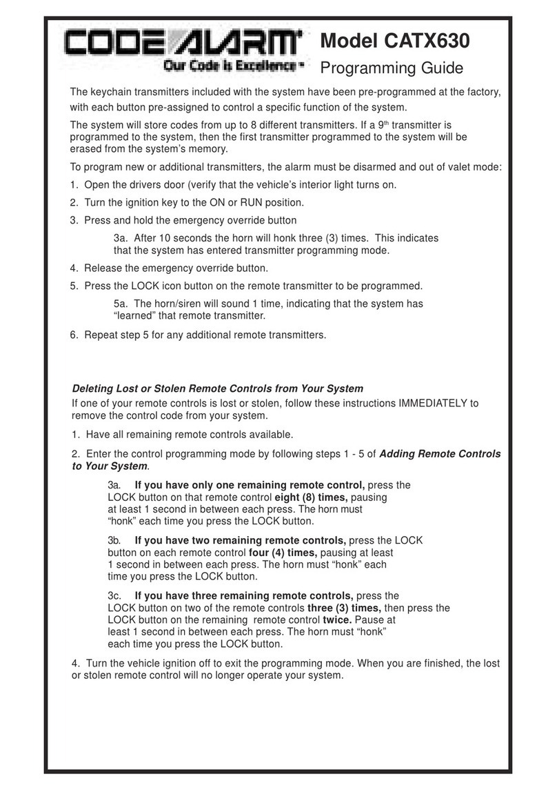 Code Alarm CATX630 Instrucciones de funcionamiento
