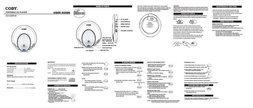 Coby CX-CD314 Manual de usuario