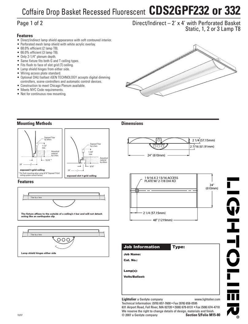 Lightolier CDS2GPF232 Manual de usuario