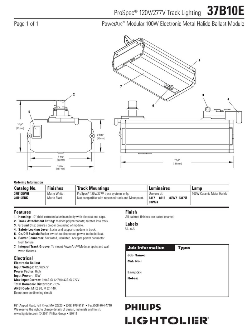 Lightolier ProSpec 37B10E Manual de usuario
